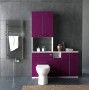 Moderiní nábytek do koupelny ve fialové