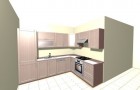 Ukázky řešení několika typů kuchyňských linek v kuchyni panelového domu (ORESI).